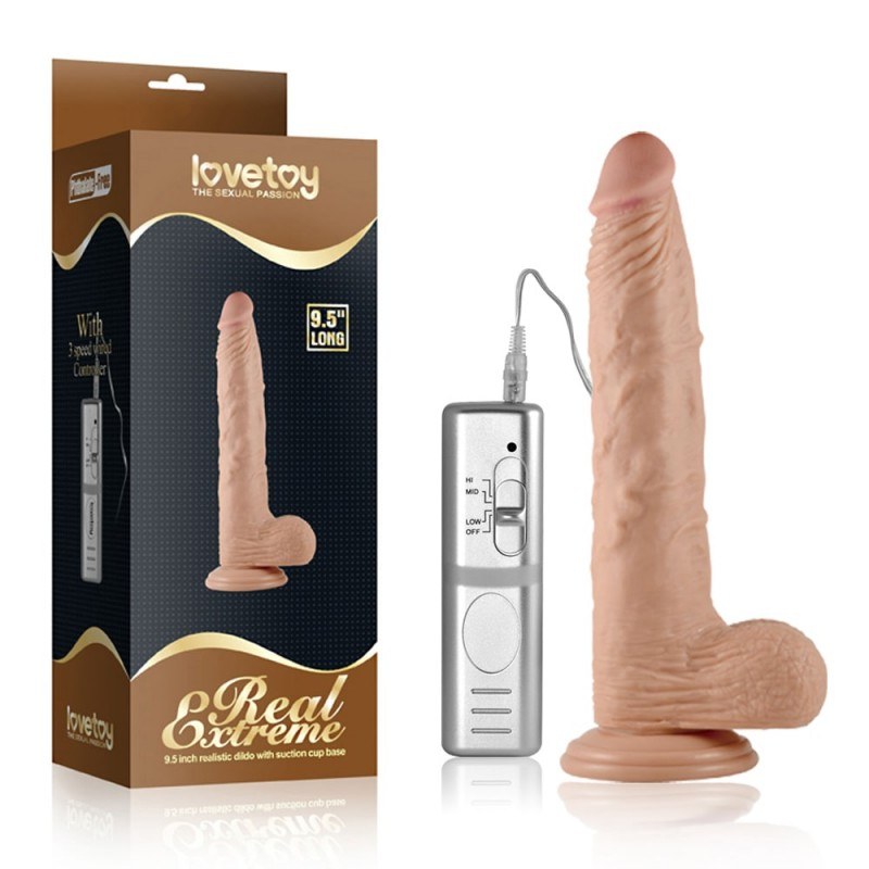 Lovetoy Realistic Vibrator Lovetoy Real Extreme 24cm Nude Realistic