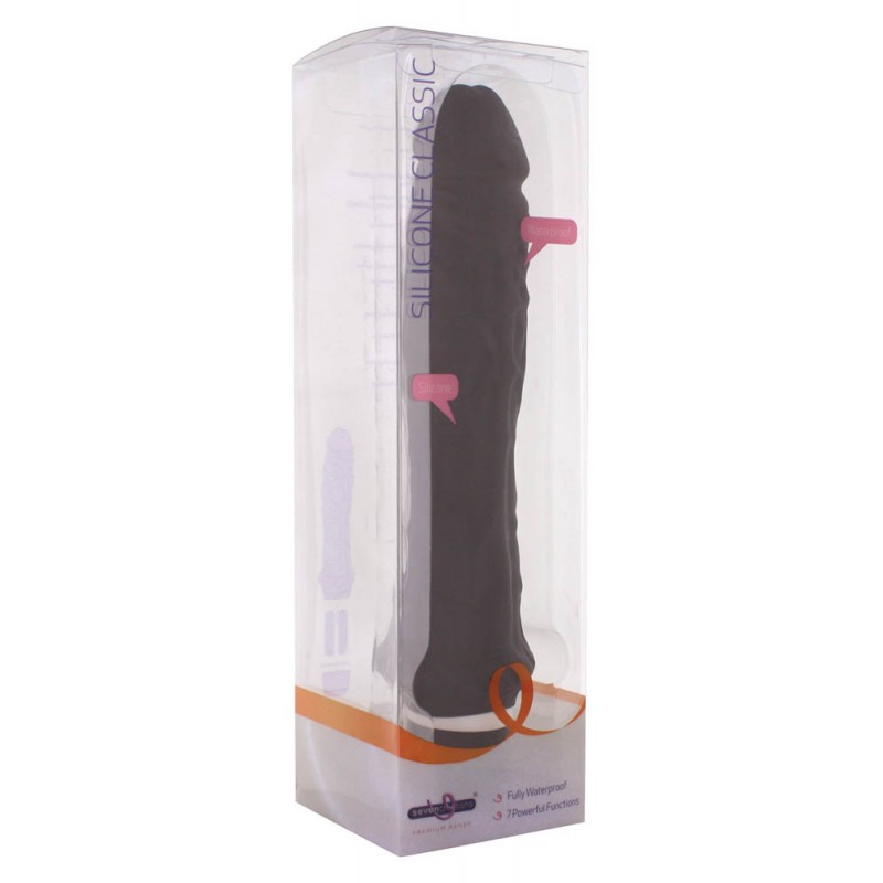 Seven Creations Ρεαλιστικός Δονητής Seven Creations Classic Large 25cm Μαύρος Ρεαλιστικοί