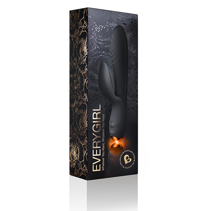 Rocks Off Rabbit Vibrator Rocks Off EveryGirl Black Rabbit