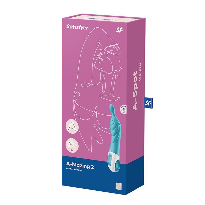 A-Spot Vibrator Satisfyer A-Mazing 2 Turquoise Satisfyer A-Spot Vibrator Satisfyer A-Mazing 2 Turquoise Solo Play
