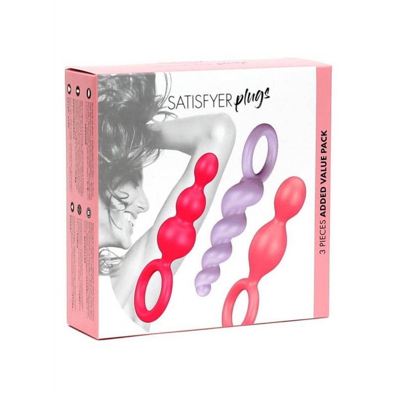 Πρωκτικές Σφήνες Σετ Satisfyer Pack of 3 Colored Satisfyer Πρωκτικές Σφήνες Σετ Satisfyer Pack of 3 Colored Σφήνες σετ