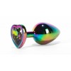 Secret Shine Butt Plug With Heart Jewel Secret Shine Small Rainbow Non-Vibrating butt plugs