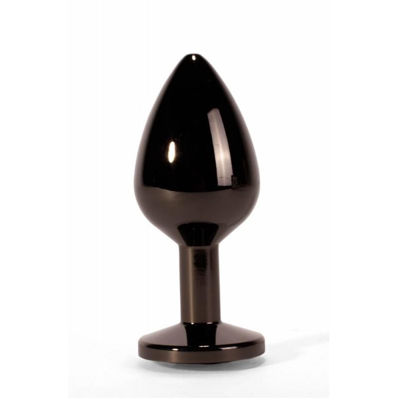 Secret Shine Πρωκτική Σφήνα Με Κόσμημα Secret Shine Medium Ανθρακί Σφήνες χωρίς δόνηση