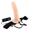 Seven Creations Ρεαλιστικό Κούφιο Strap-On Vibrator με Δόνηση Seven Creations Μπεζ Γυναικεία Strap-On