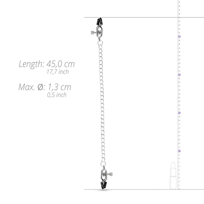 Easytoys – Fetish Collection Big Nipple Clamps With Chain Easytoys Silver Nipple Clamps