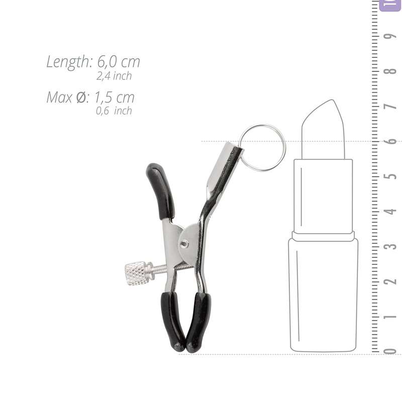 Easytoys – Fetish Collection Σφιγκτήρες Θηλών με Κρίκο Easytoys Μαύροι Σφιγκτήρες