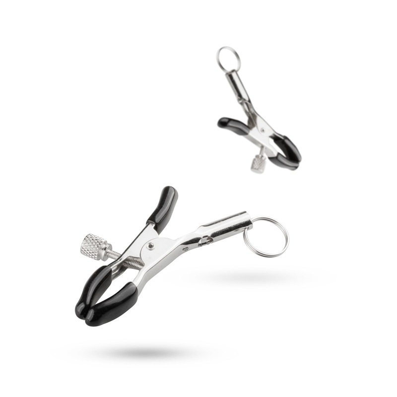 Easytoys – Fetish Collection Σφιγκτήρες Θηλών με Κρίκο Easytoys Μαύροι Σφιγκτήρες