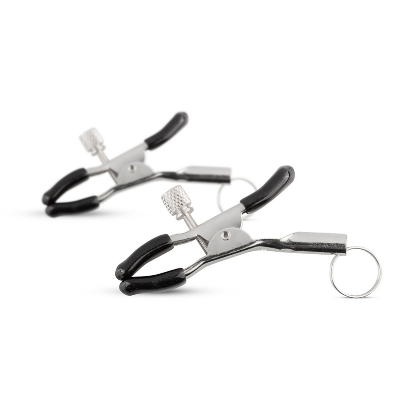 Easytoys – Fetish Collection Σφιγκτήρες Θηλών με Κρίκο Easytoys Μαύροι Σφιγκτήρες