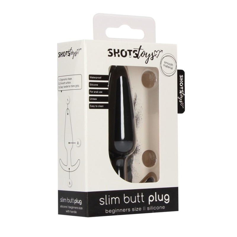 Πρωκτική Σφήνα Shots Slim Μαύρη Shots Toys Πρωκτική Σφήνα Shots Slim Μαύρη Σφήνες χωρίς δόνηση