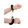 Shots Toys Furry Handcuffs Shots Black Metal handcuffs