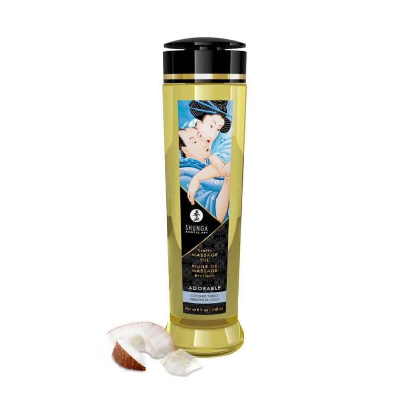 Shunga Ερωτικό Λάδι Μασάζ Shunga Coconut Thrills 240ml Έλαια & Κεριά Μασάζ