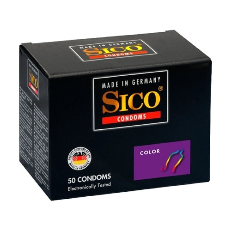Sico Προφυλακτικά Πολύχρωμα Με Γεύσεις Sico Color 50τμχ Προφυλακτικά