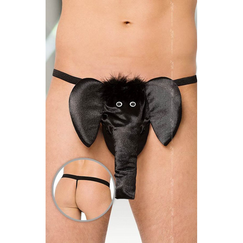Softline Mens String Softline Elephant Black Strings