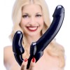 Strap U Revolver Strapless Strap-On G-Spot Dildo Μαύρο Γυναικεία Strap-On