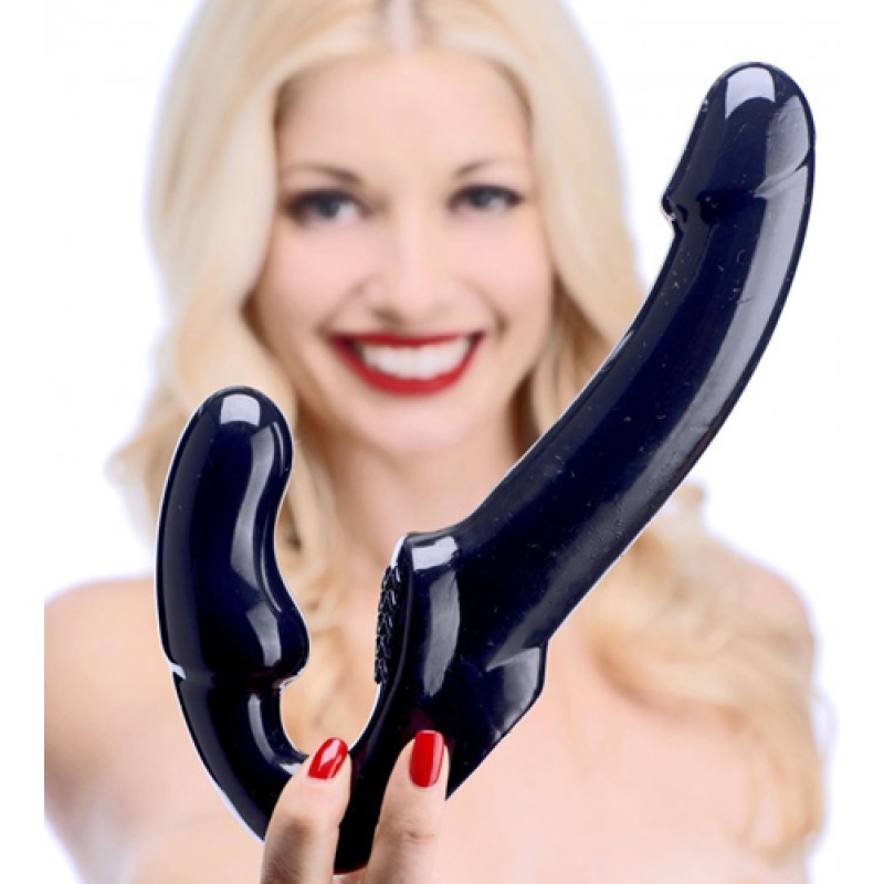 Strap U Revolver Strapless Strap-On G-Spot Dildo Μαύρο Γυναικεία Strap-On