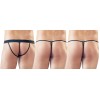 Svenjoyment Underwear Mens 3-Piece Wetlook String Set Svenjoyment Black Strings