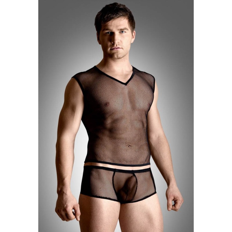 Svenjoyment Underwear Ανδρικό Διχτυωτό Σετ Softline Net set Μαύρο Ολόσωμα