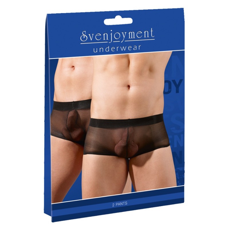 Pack of 2 Mens Boxers Svenjoyment Black Svenjoyment Underwear Pack of 2 Mens Boxers Svenjoyment Black Slips & Boxers