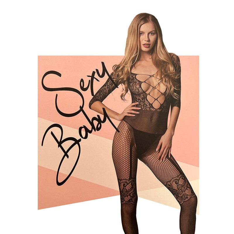 Top Melissima Ολόσωμο Καλσόν Freya Sexy Baby Μαύρο Ολόσωμα Καλσόν