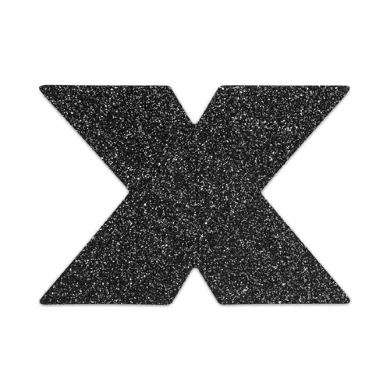 Nipple Stickers Bijoux Indiscrets Flash Cross Black
