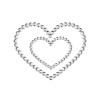 Nipple Stickers Bijoux Indiscrets Mimi Heart Silver