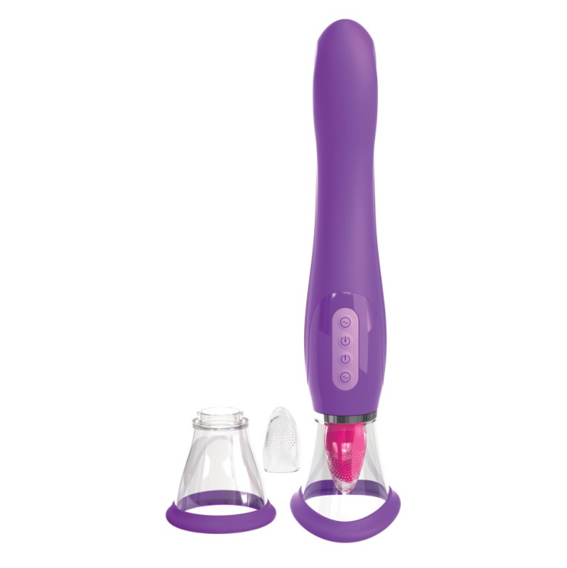 Pleasure Pump with G-Spot Vibrator Ultimate Pleasure Purple