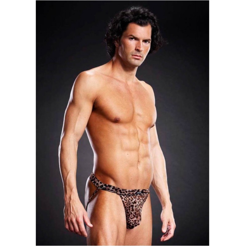 Mens Jockstrap Blue Line Pro-Mesh Leopard