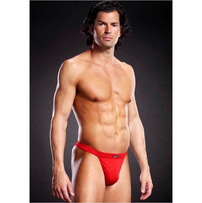 Mens Micro Thong Blue Line Performance Red