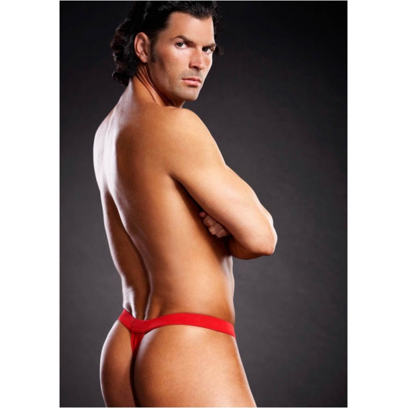 Mens Micro Thong Blue Line Performance Red