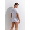 Mens T-Shirt With Deep V-Neck Gauvine White