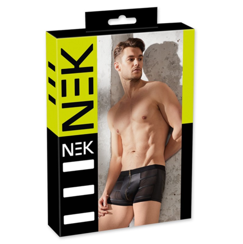 Mens Translucent Boxer With Powernet Inserts NEK Black Mens Translucent Boxer With Powernet Inserts NEK Black