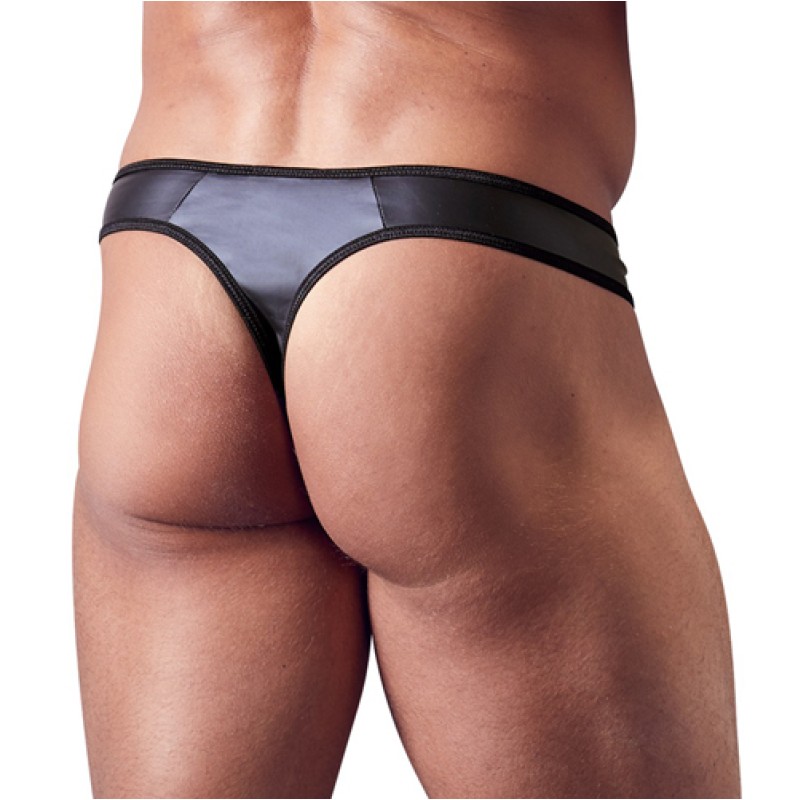 Mens Thong with Zip Svenjoyment Black