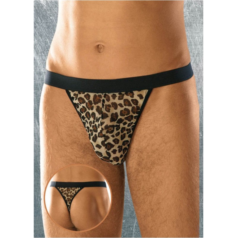 Mens Thong Softline Leopard