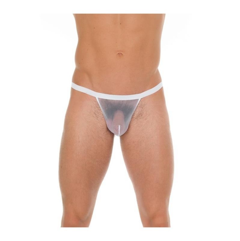 Mens Transparent String Amorable White