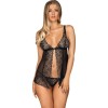 Babydoll & Thong Obsessive Firella Black