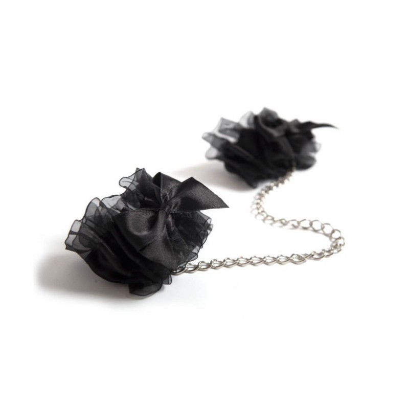 Frou Frou Organza Handcuffs Bijoux Indiscrets Black