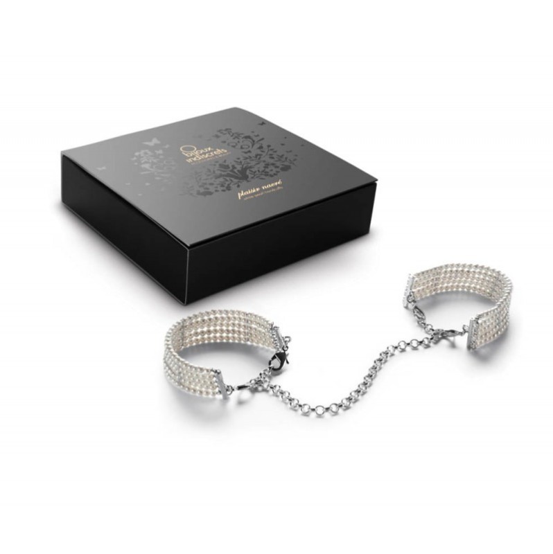 Pearl Handcuffs Bijoux Indiscrets Plaisir Nacre White