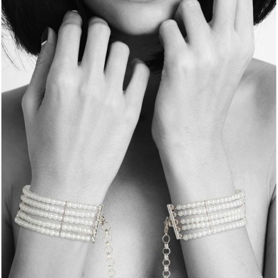 Pearl Handcuffs Bijoux Indiscrets Plaisir Nacre White