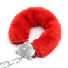 Furry Metal Handcuffs Intoyou Red