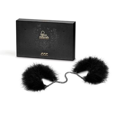 Za Za Zu Feather Handcuffs Bijoux Indiscrets Black Za Za Zu Feather Handcuffs Bijoux Indiscrets Black