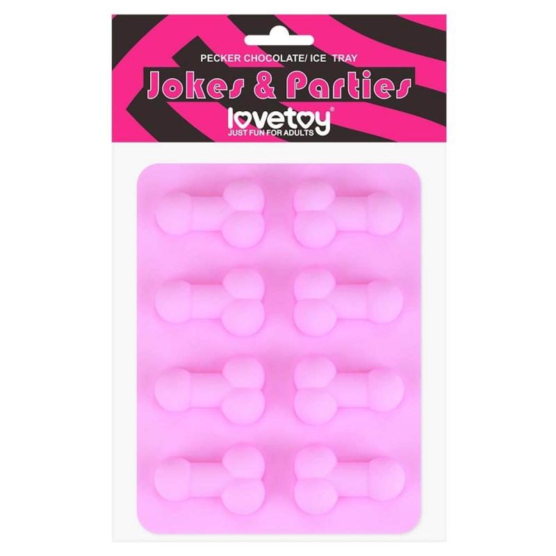 Pecker Chocolate or Ice Tray Silicone Mold Lovetoy Pink