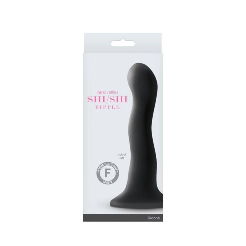 Dildo Nsnovelties Shi/Shi Ripple 19cm Black Dildo Nsnovelties Shi/Shi Ripple 19cm Black