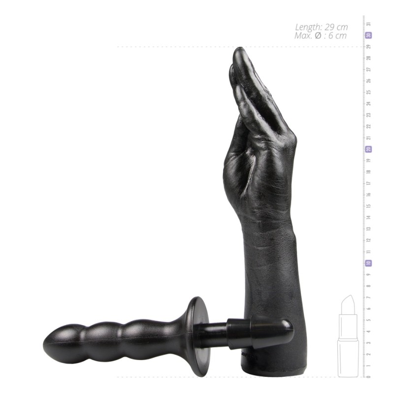 Dildo Titanmen The Hand with Compatible Handle 29cm Black