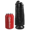 Double Dildo King Cock Two Cocks One Hole 18cm Μαύρο