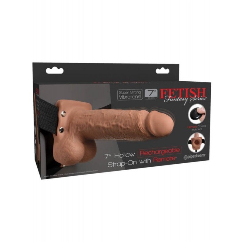 Rechargeable Hollow Strap-On Fetish Fantasy Tan