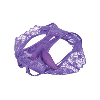 Vibrating Chrotchless Panties Fantasy For Her Thrill Her Purple