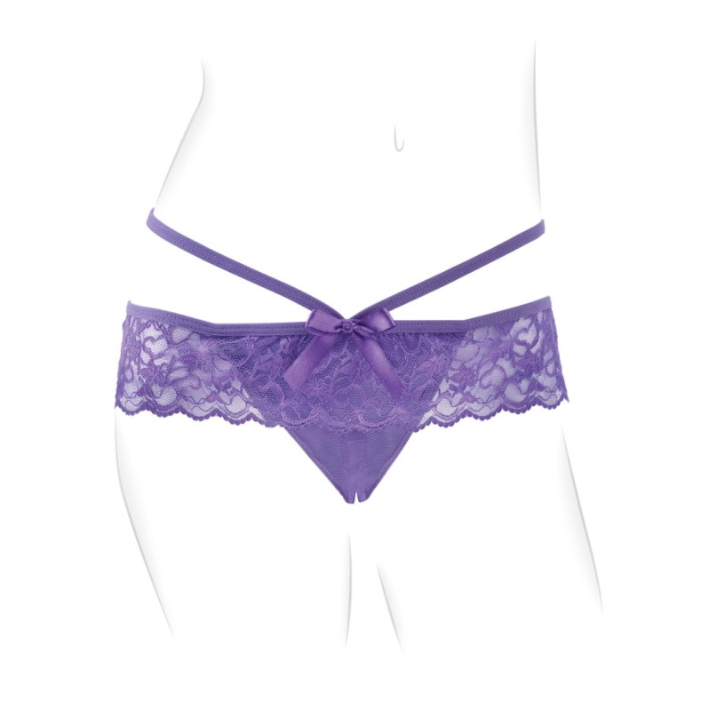 Vibrating Chrotchless Panties Fantasy For Her Thrill Her Purple