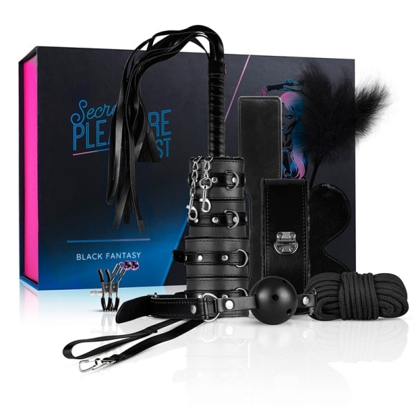 Bondage Set Secret Pleasure Chest Black Fantasy