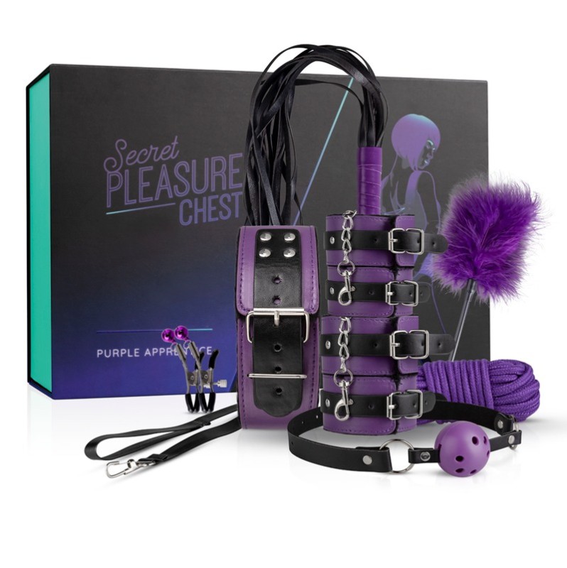 Bondage Set Secret Pleasure Chest Purple Apprentice