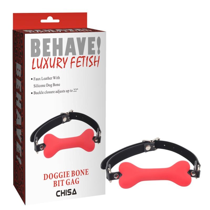 Ball Gag Doggle Bone Bit Chisa Red